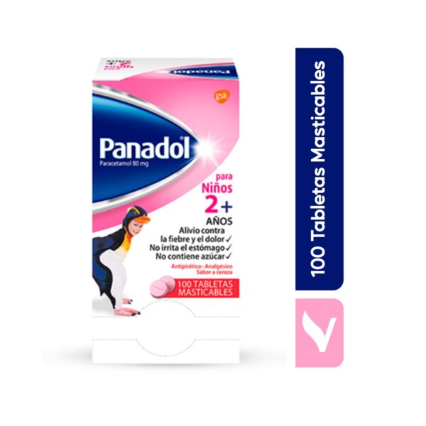 PANADOL INFANTIL MASTICABLE 100 Tabletas