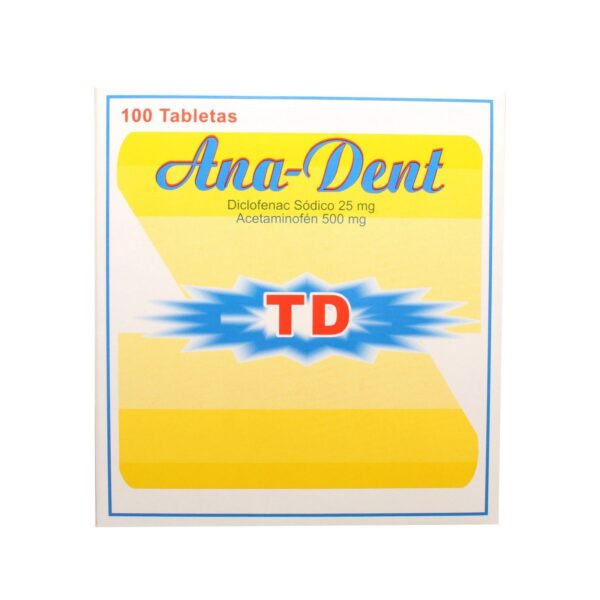 ANA-DENT 25 MG/500 MG TD TABLETAS | 100 Tabletas B2B