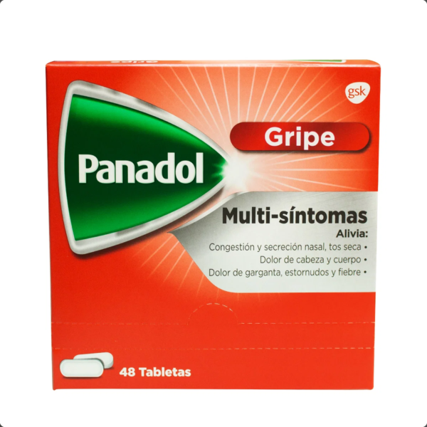 Panadol Multisintomas Gripe Tabletas | 24 Sobres de 2 Tabletas