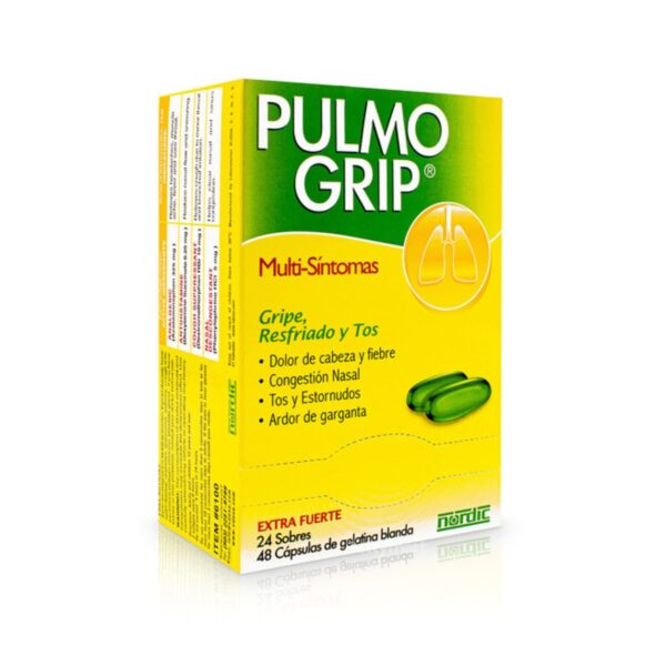 PULMO-GRIP MULTISINTOMAS 48 CAPSULAS DE GELATINA BLANDA - Mayoreo